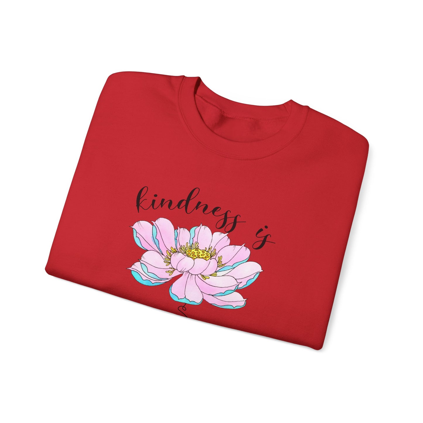 Kindness Is Power Floral Crewneck Women Sweatshirt