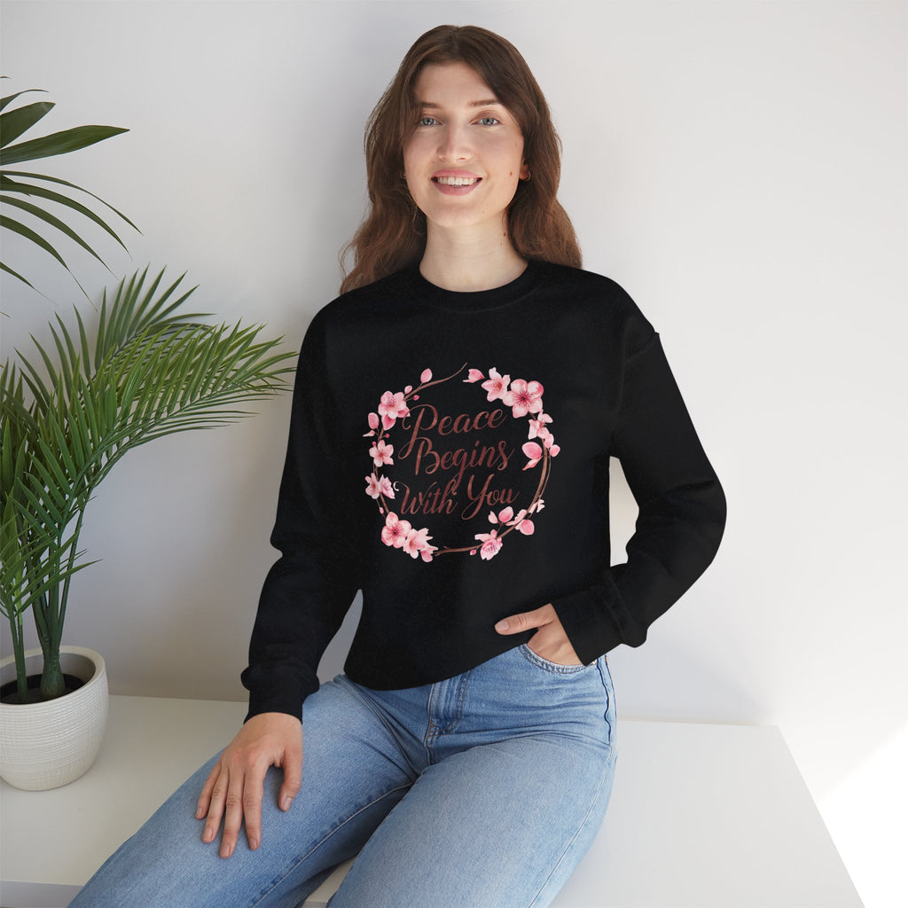 Peace Begins With You- Women Sweatshirt .