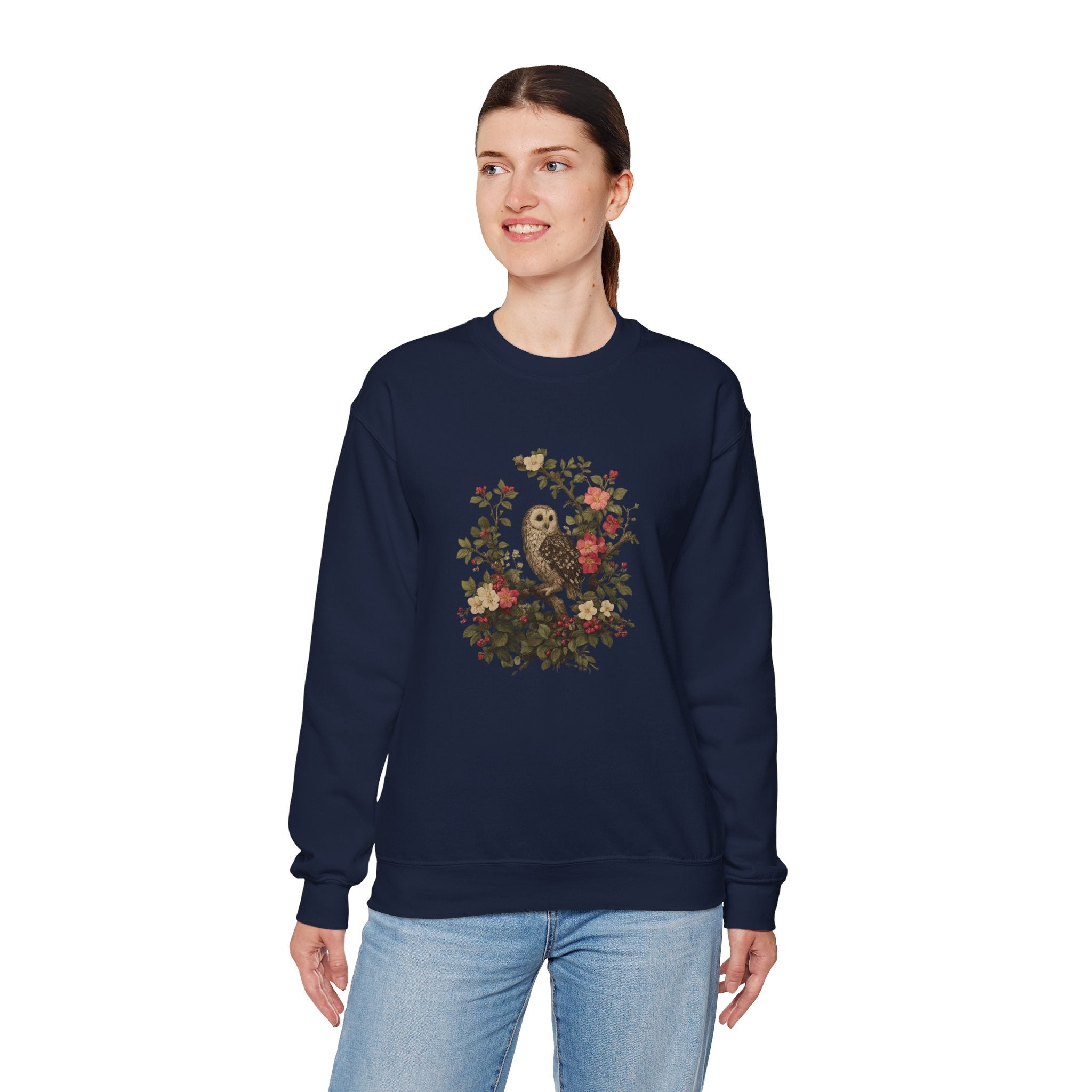 Owl & Wildflower Crewneck Sweatshirt.