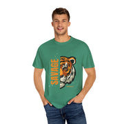 Savage Tiger Graphic Tee, Unisex T-shirt for Bold Fashion, Streetwear Essentials, Animal Lover Gift, Casual Everyday Wear