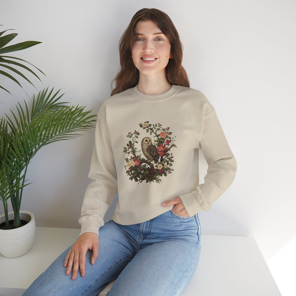 Owl & Wildflower Crewneck Sweatshirt.