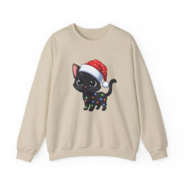 Christmas Black Kitten Cute Sweatshirt