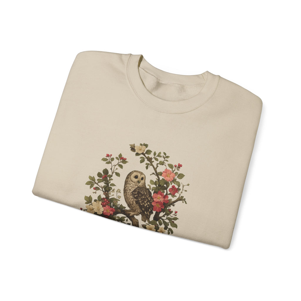 Owl & Wildflower Crewneck Sweatshirt.