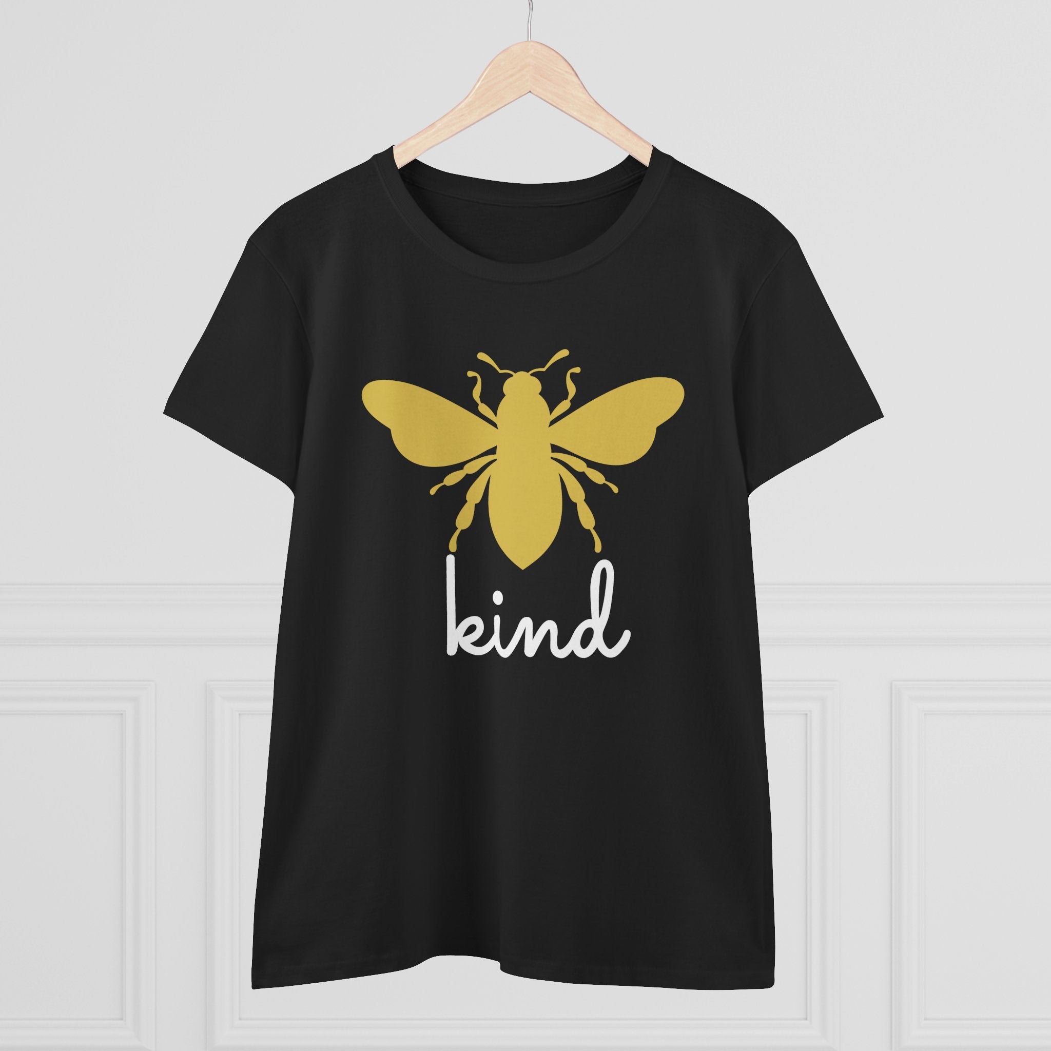 Yellow Bee Graphic Cotton Women T‑Shirt