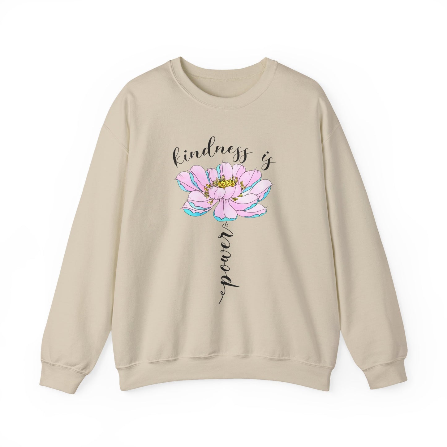 Kindness Is Power Floral Crewneck Women Sweatshirt