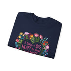 "It Takes a Big Heart to Shape Little Minds" Floral Teacher Appreciation Pullover