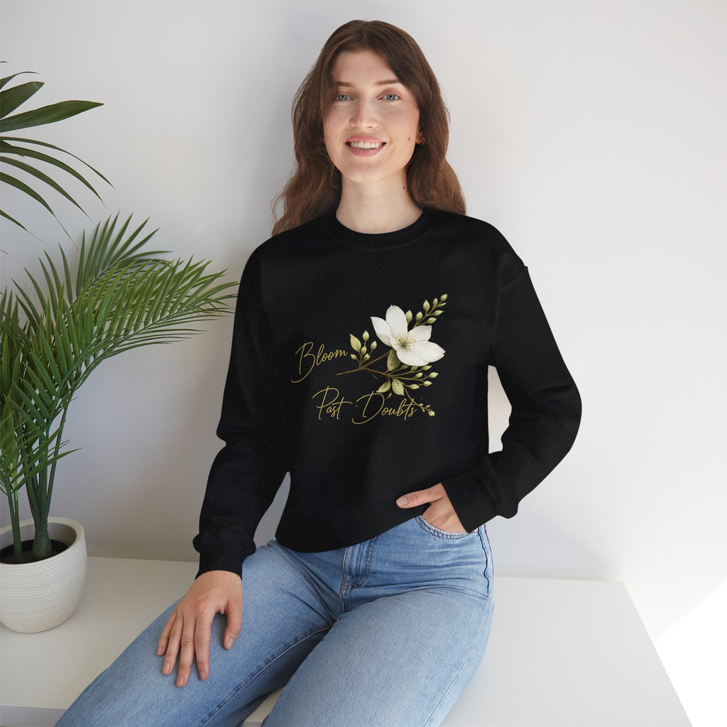 Floral 'Bloom Past Darkness' Crewneck Sweatshirt