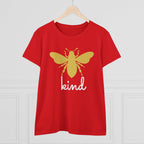 Yellow Bee Graphic Cotton Women T‑Shirt