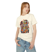 Bold Graphic Tee with Japanese Tiger Design, Unisex Cotton Shirt, Streetwear, Casual Outfit, Gift for Anime Fans, Unique Gift Idea