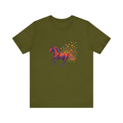 Equestrian Dream Unisex Tee, Horse Lover Gift, Art Tee, Animal Illustration Shirt, Nature Vibe Apparel