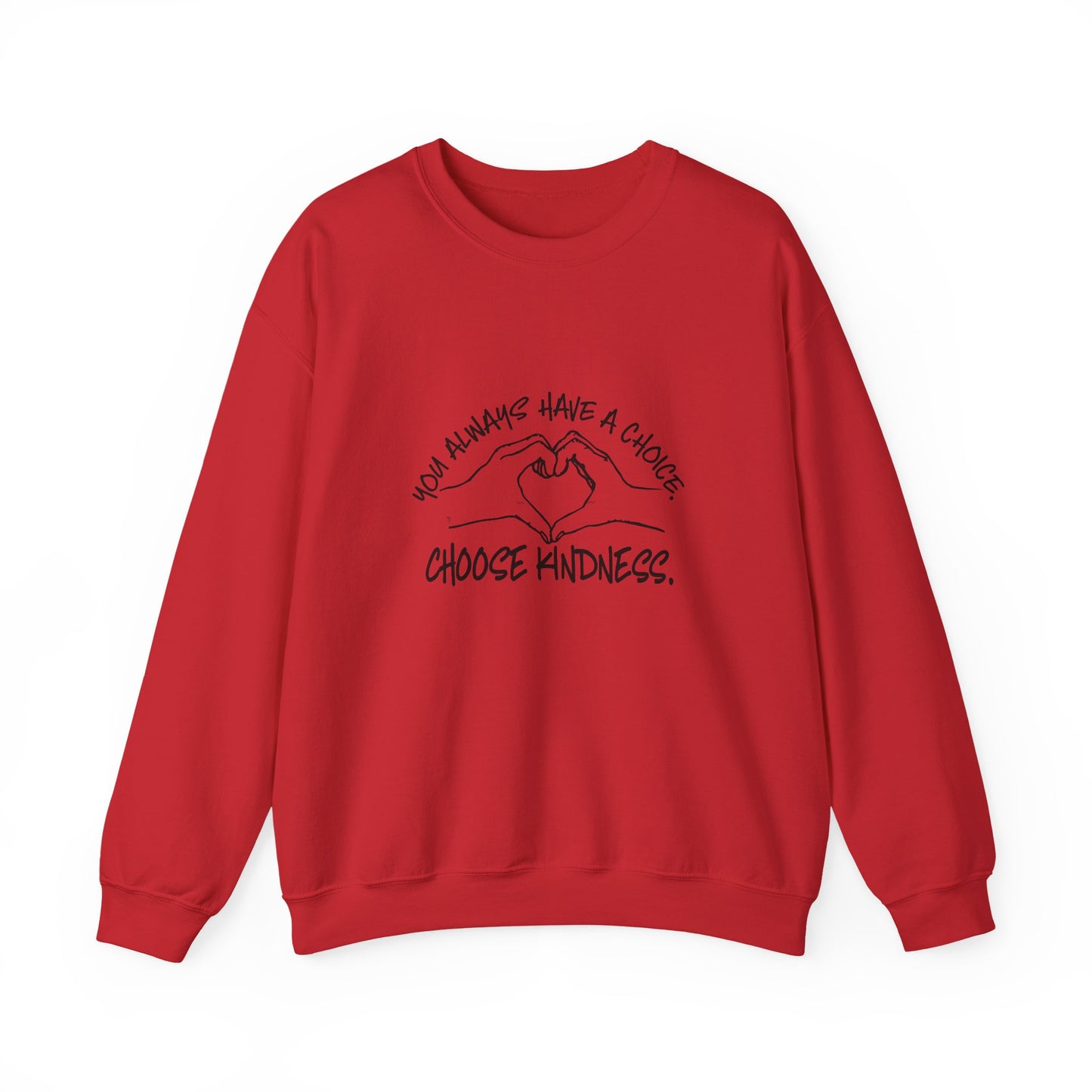 Crewneck Heart Hands Graphic Sweatshirt.