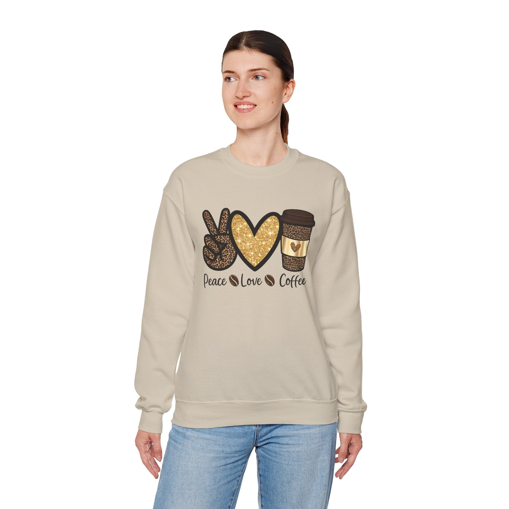 Peace, Love & Coffee — Women Sweatshirt