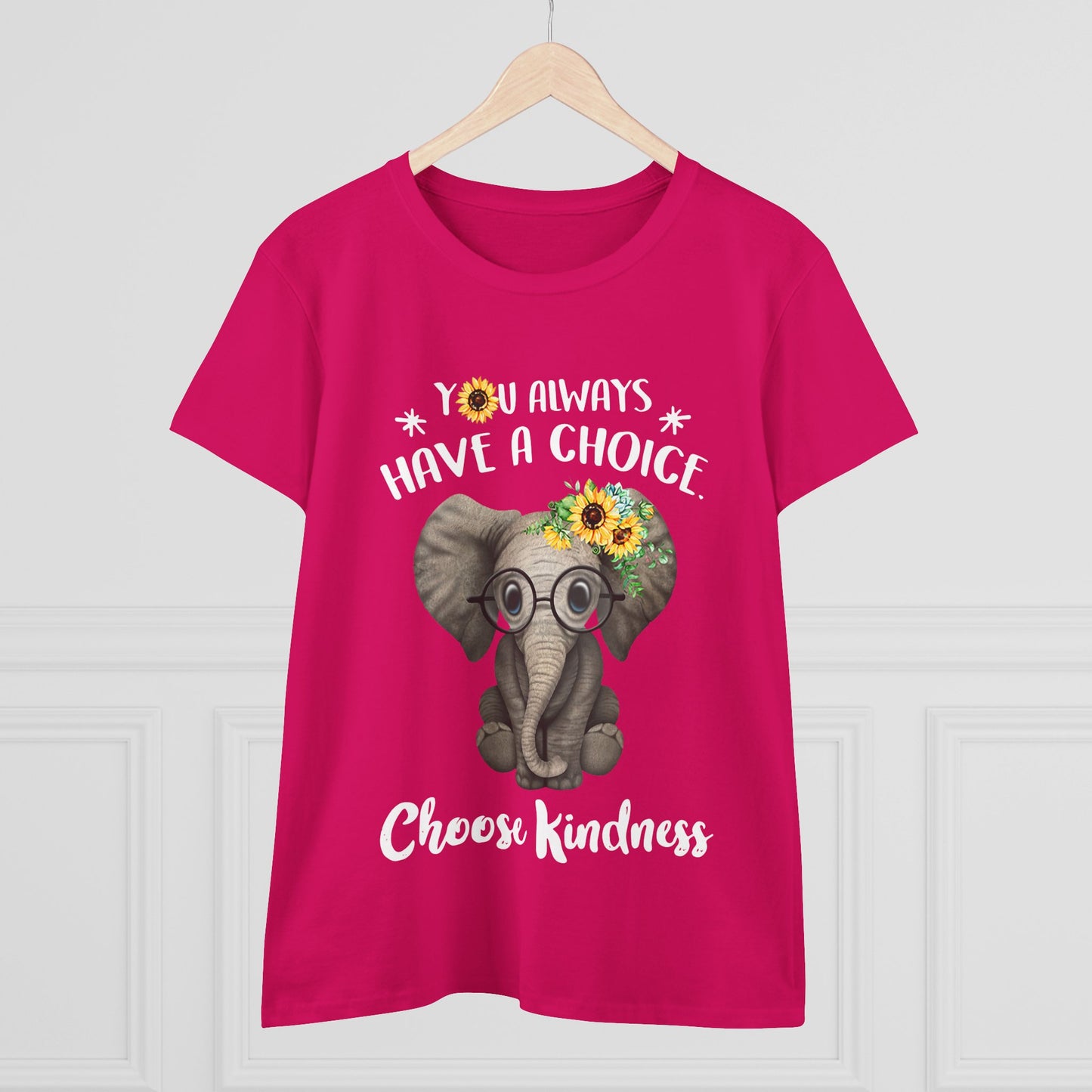 Choose Kindness Elephant Women T-Shirt