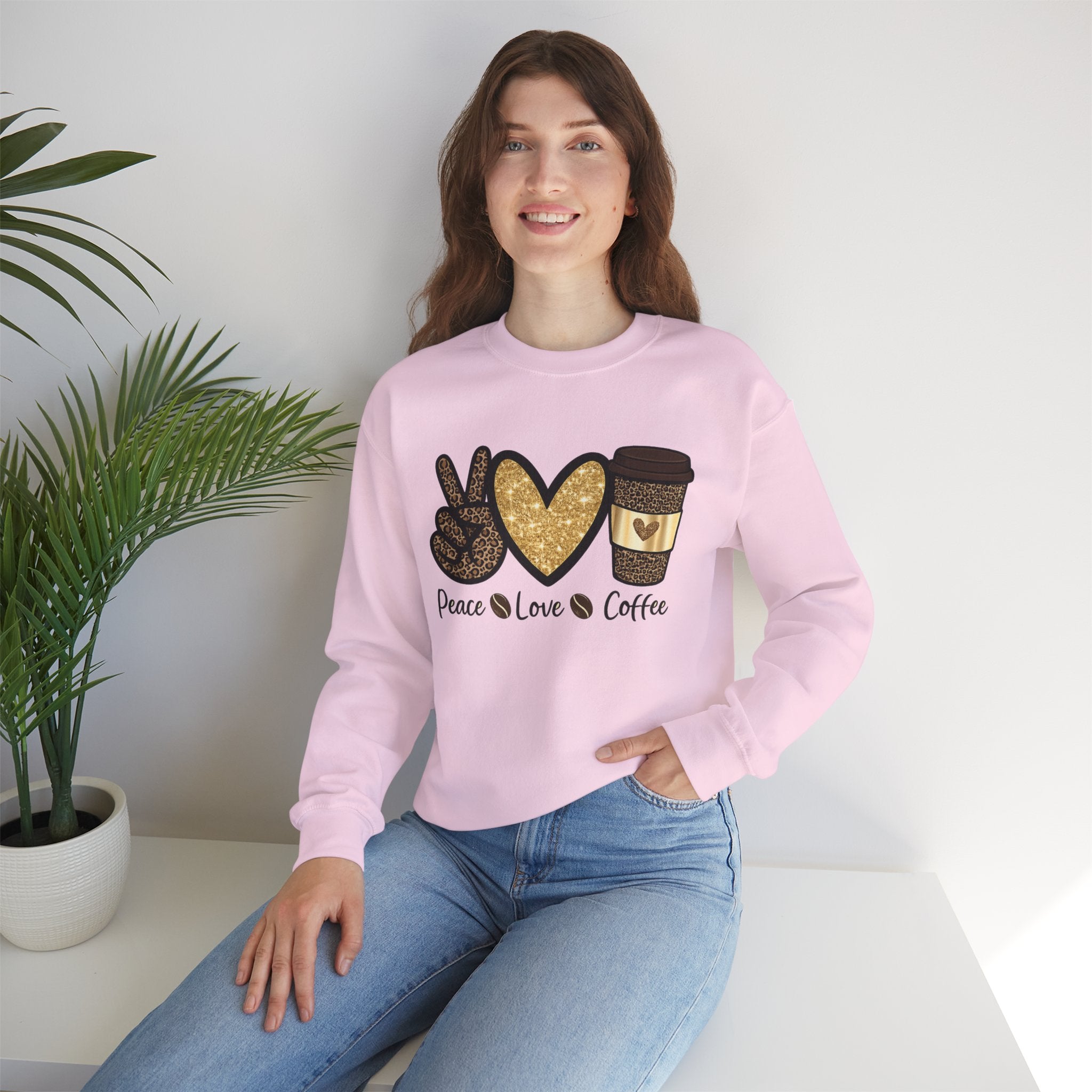 Peace, Love & Coffee — Women Sweatshirt