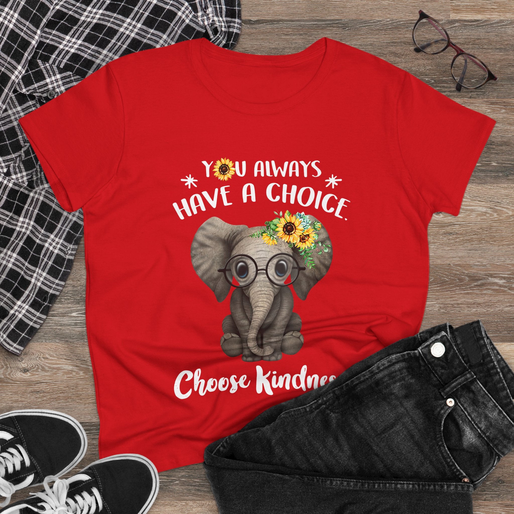 Choose Kindness Elephant Women T-Shirt