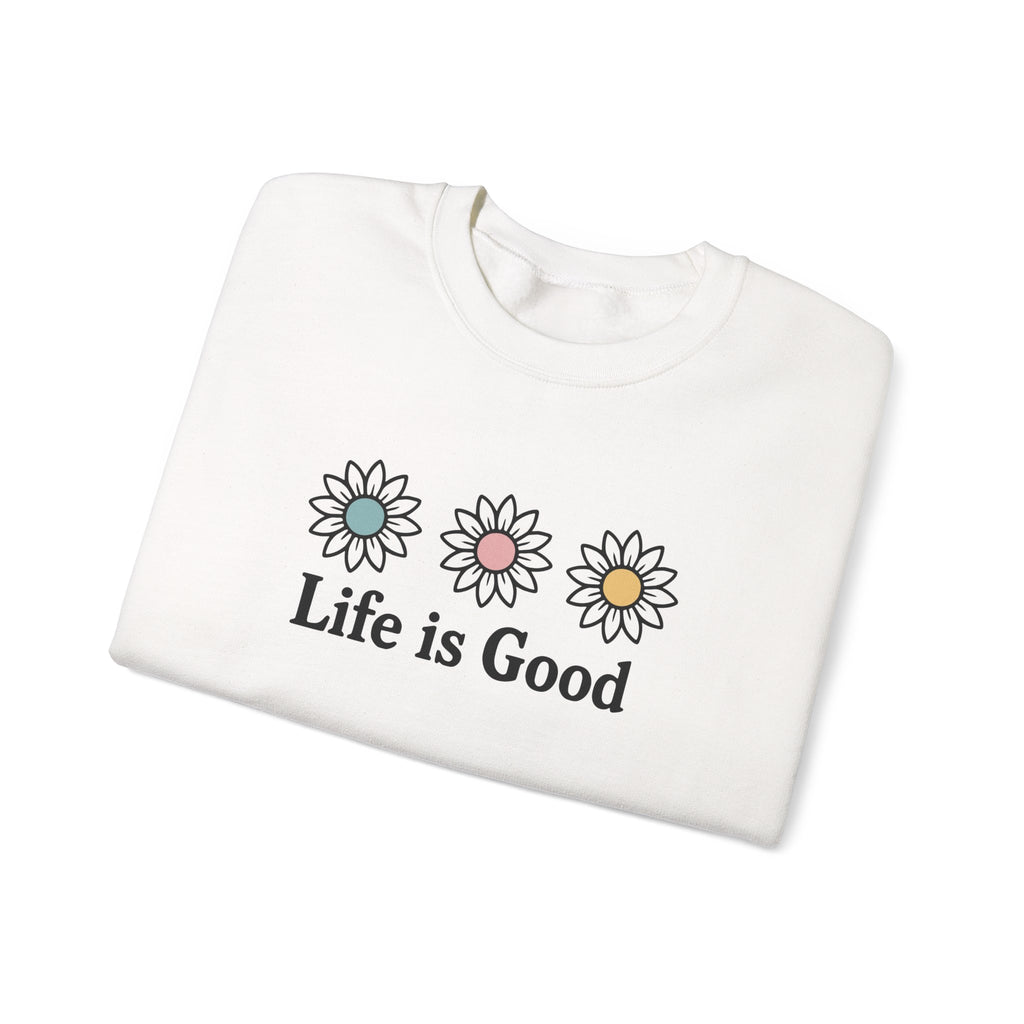 Life Is Good Daisy Crewneck Sweatshirt