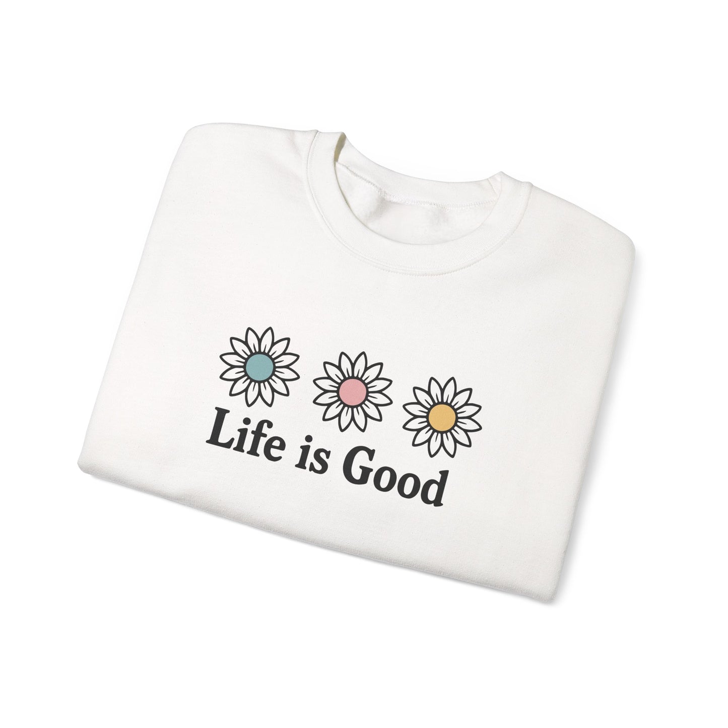 Life Is Good Daisy Crewneck Sweatshirt