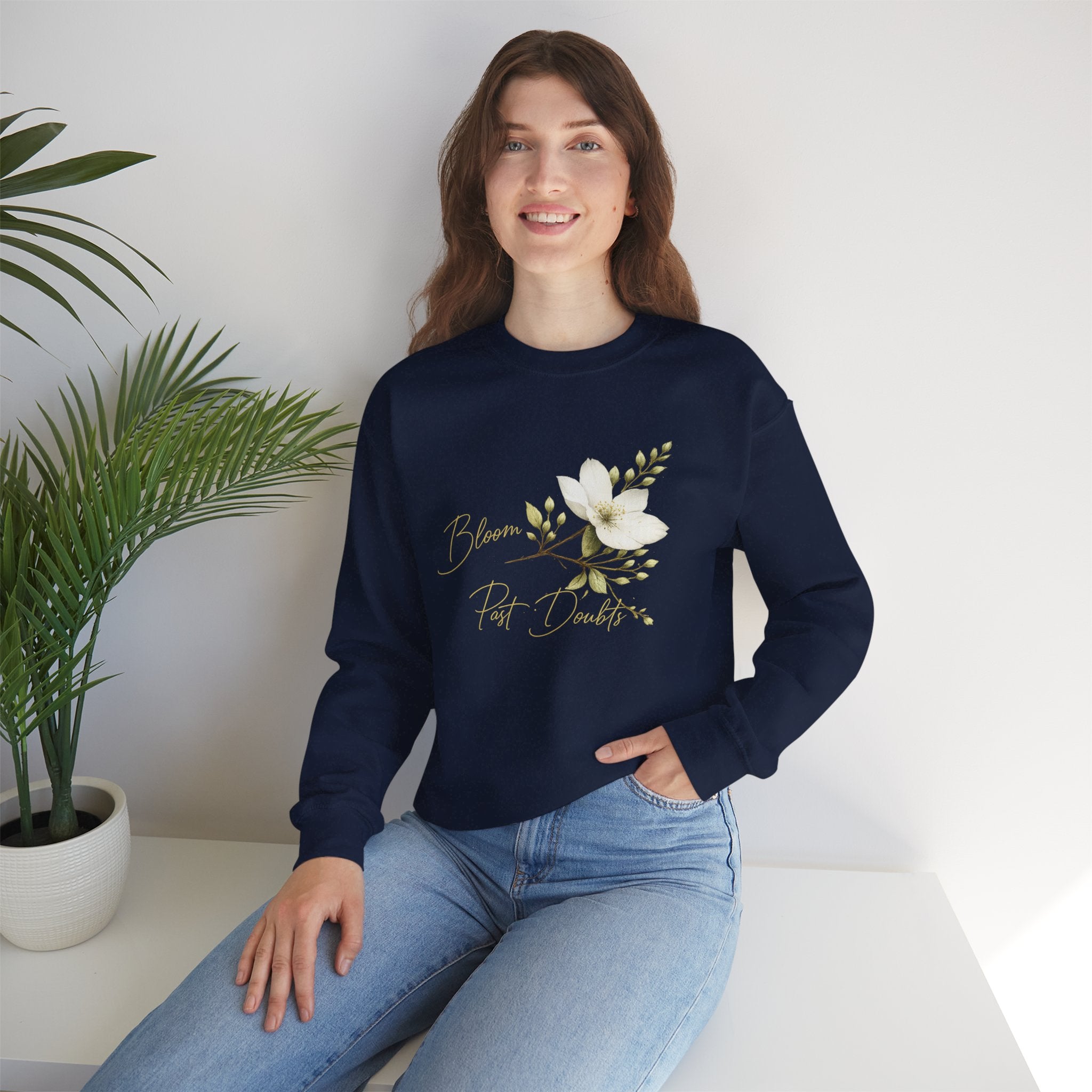 Floral 'Bloom Past Darkness' Crewneck Sweatshirt