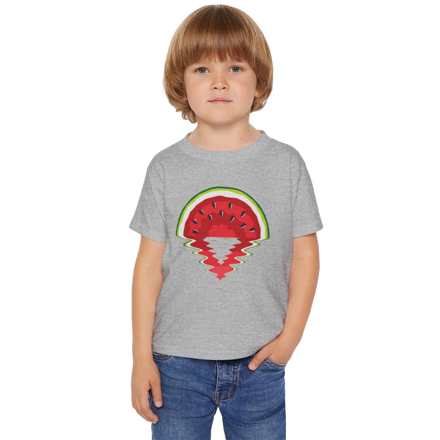 Watermelon Sunset Toddler T-shirt, Cute Kids Summer Tee