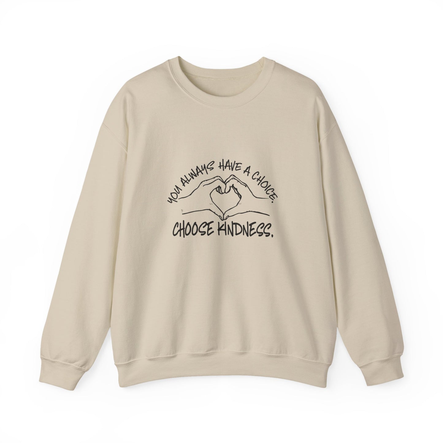 Crewneck Heart Hands Graphic Sweatshirt.