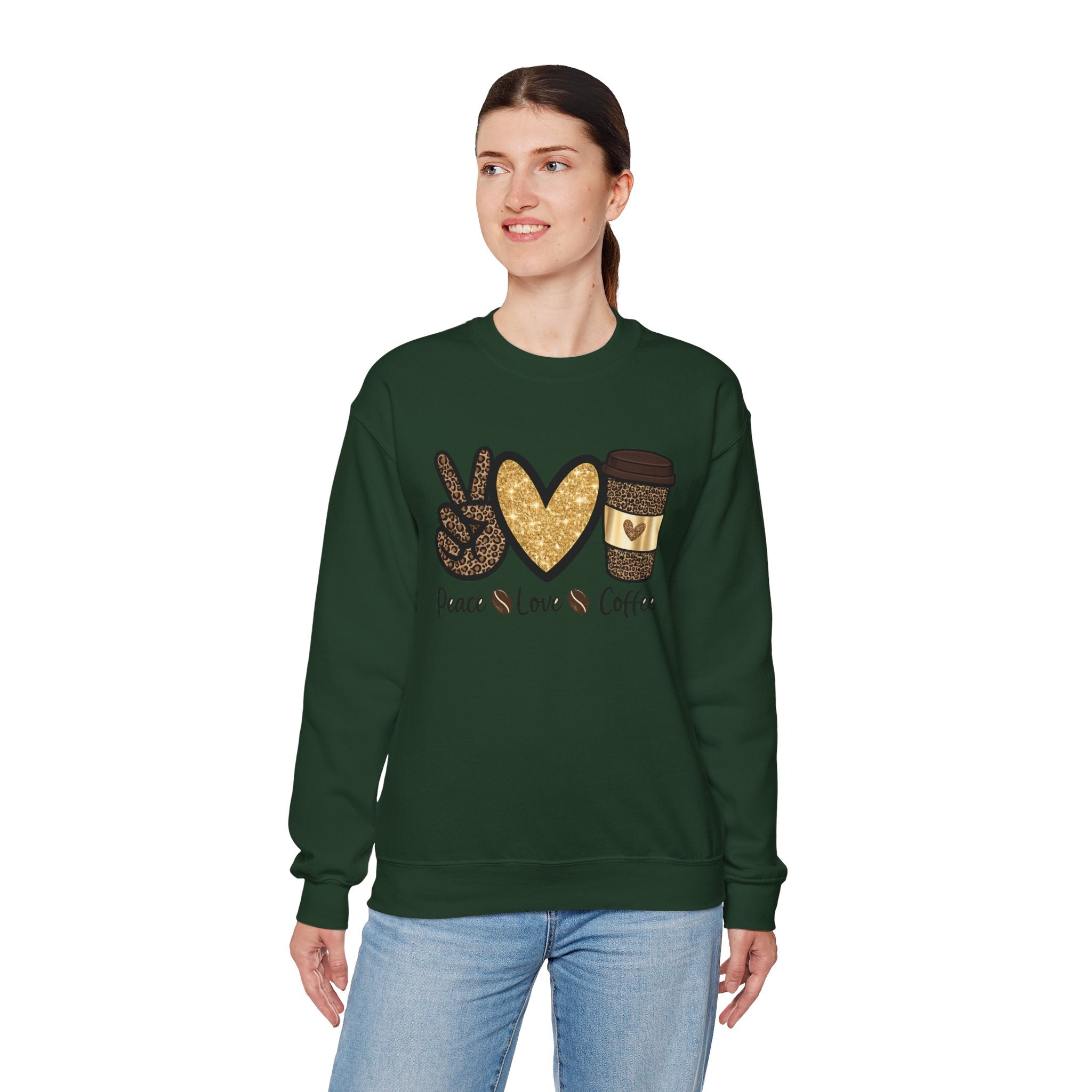 Peace, Love & Coffee — Women Sweatshirt
