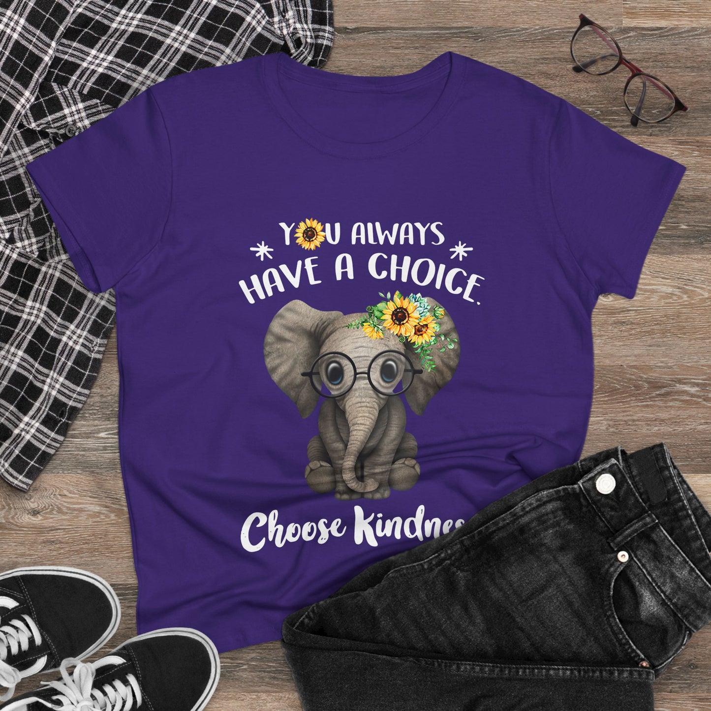 Choose Kindness Elephant Women T-Shirt