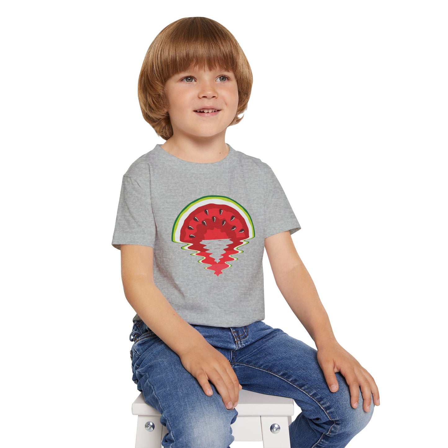 Watermelon Sunset Toddler T-shirt, Cute Kids Summer Tee