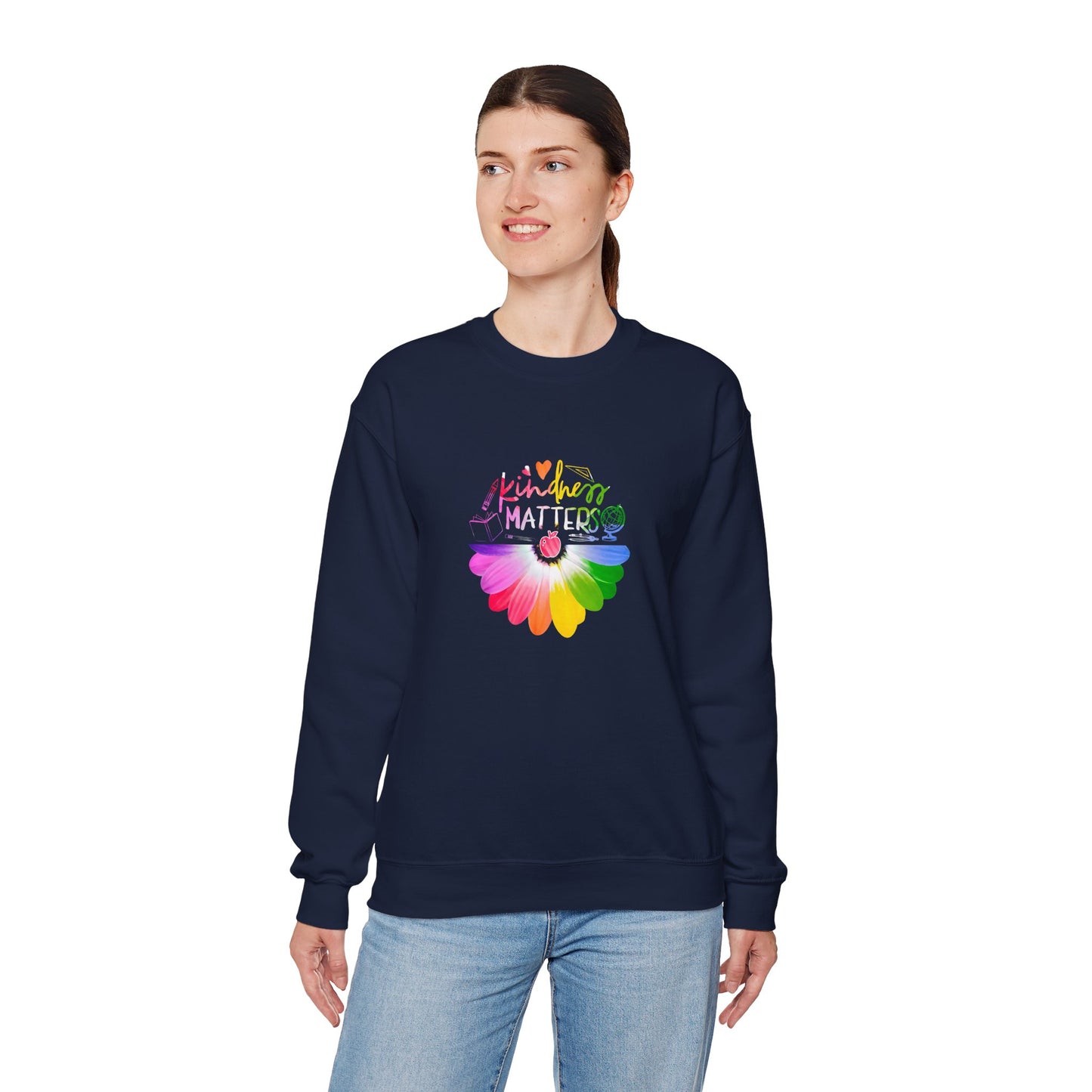 Crewneck Rainbow Daisy Sweatshirt