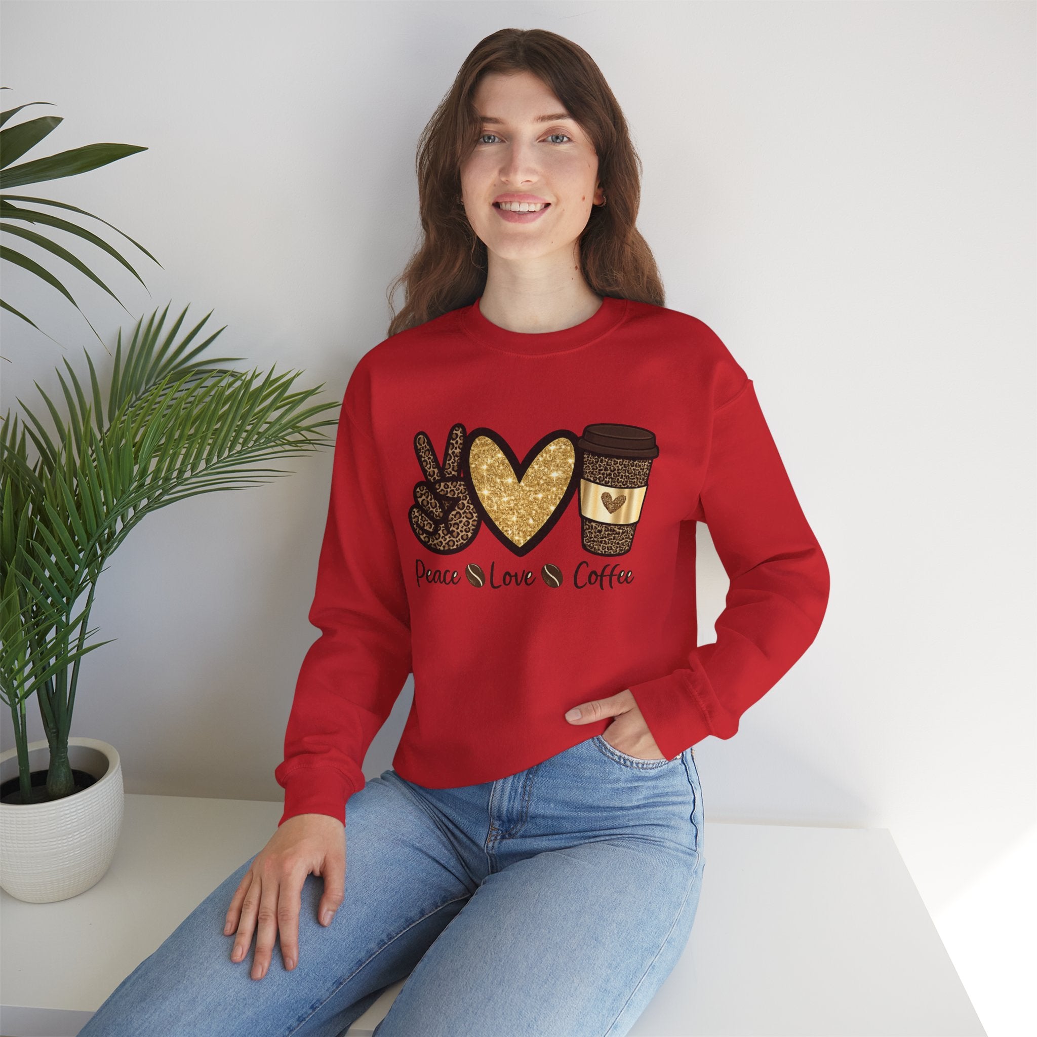 Peace, Love & Coffee — Women Sweatshirt