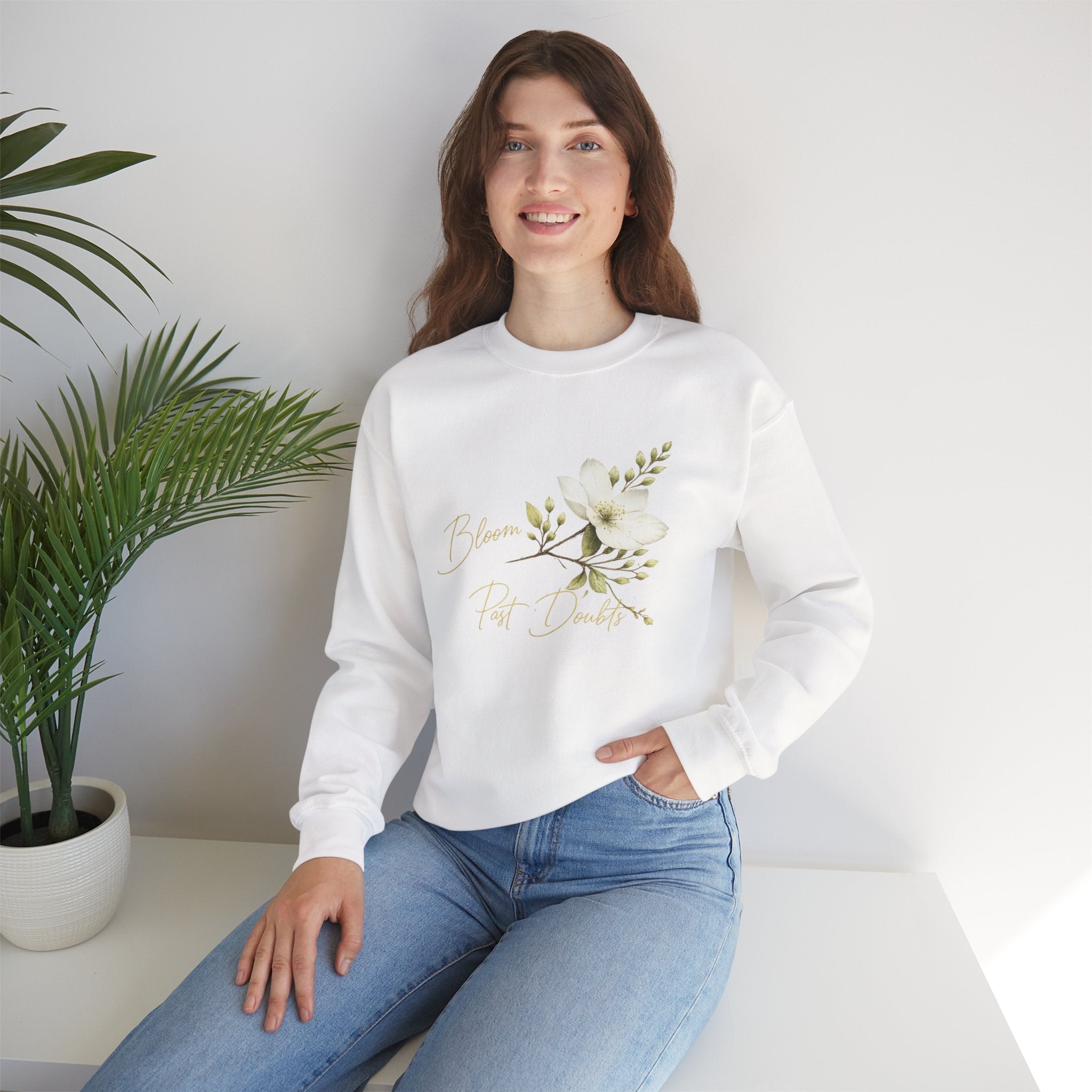 Floral 'Bloom Past Darkness' Crewneck Sweatshirt