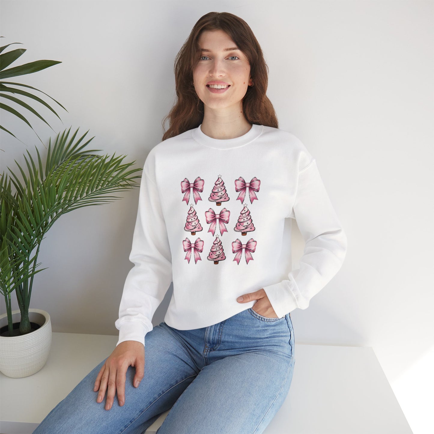Pink Ribbon & Cupcake Crewneck Sweatshirt