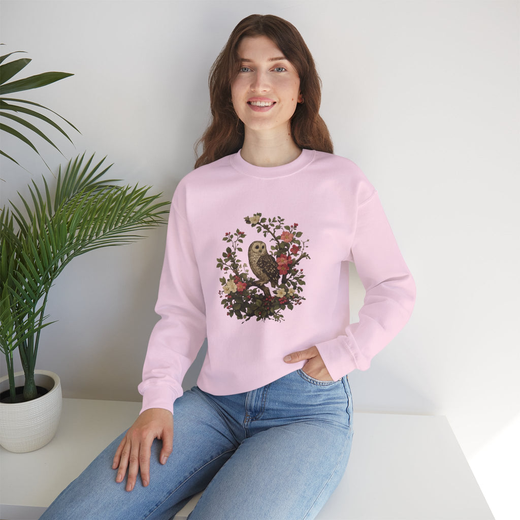 Owl & Wildflower Crewneck Sweatshirt.