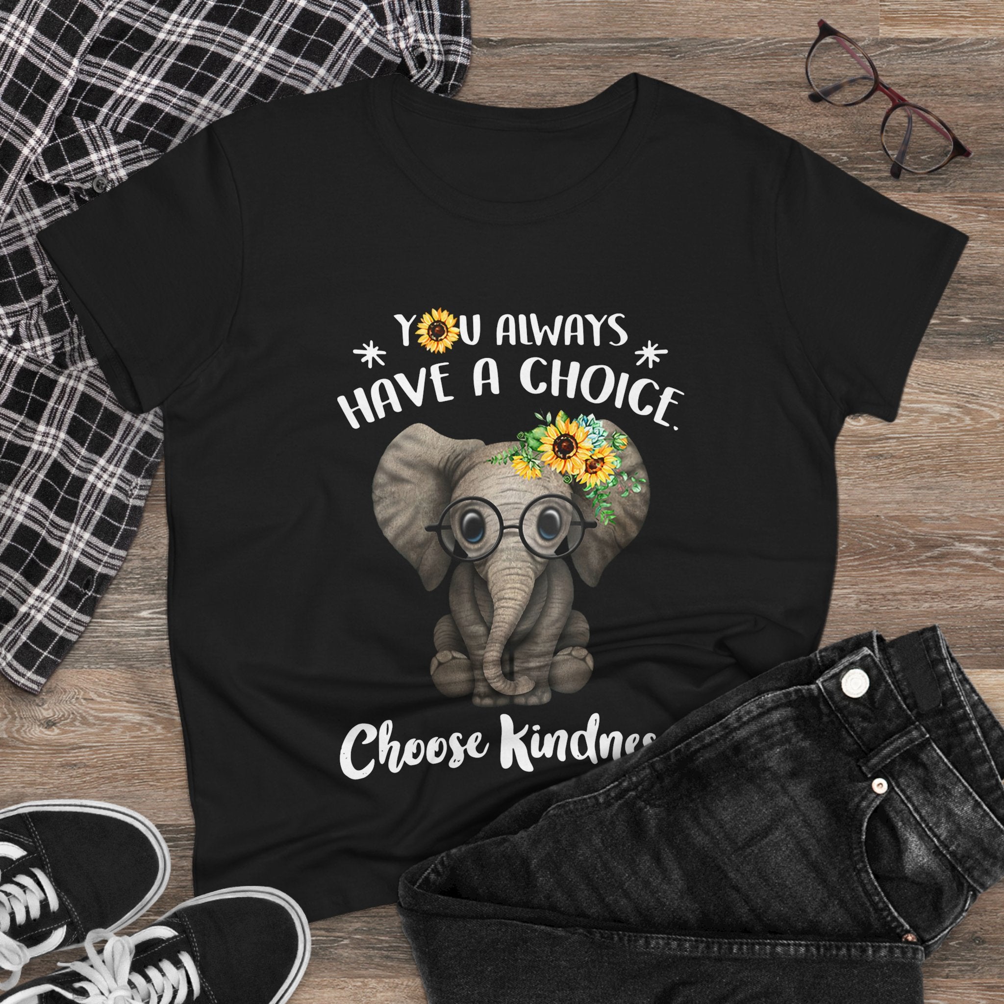 Choose Kindness Elephant Women T-Shirt