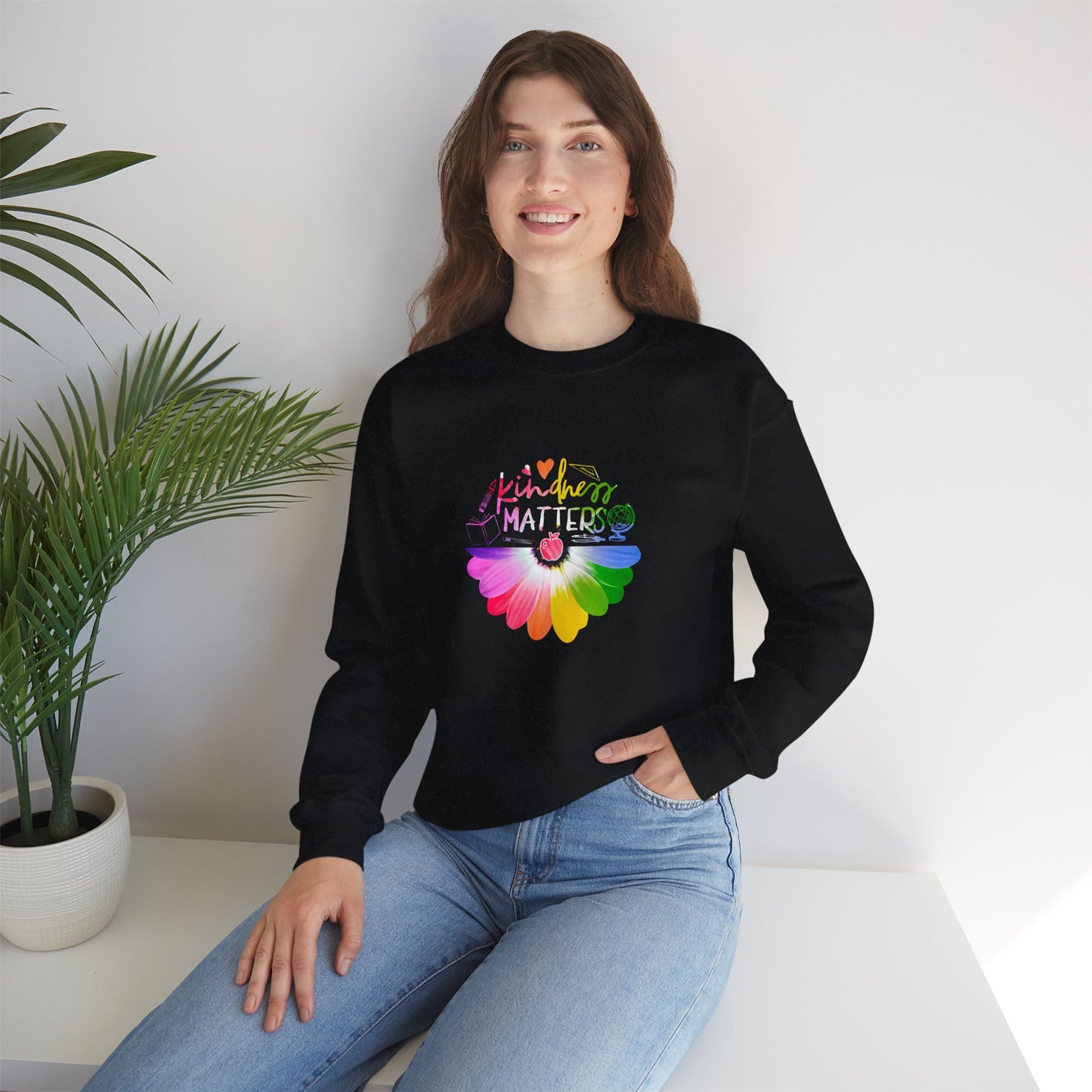 Crewneck Rainbow Daisy Sweatshirt