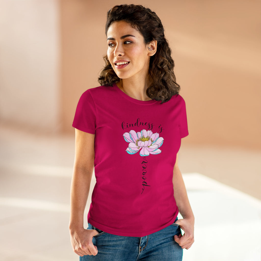 Kindness Is Power Floral  Women T-Shirt