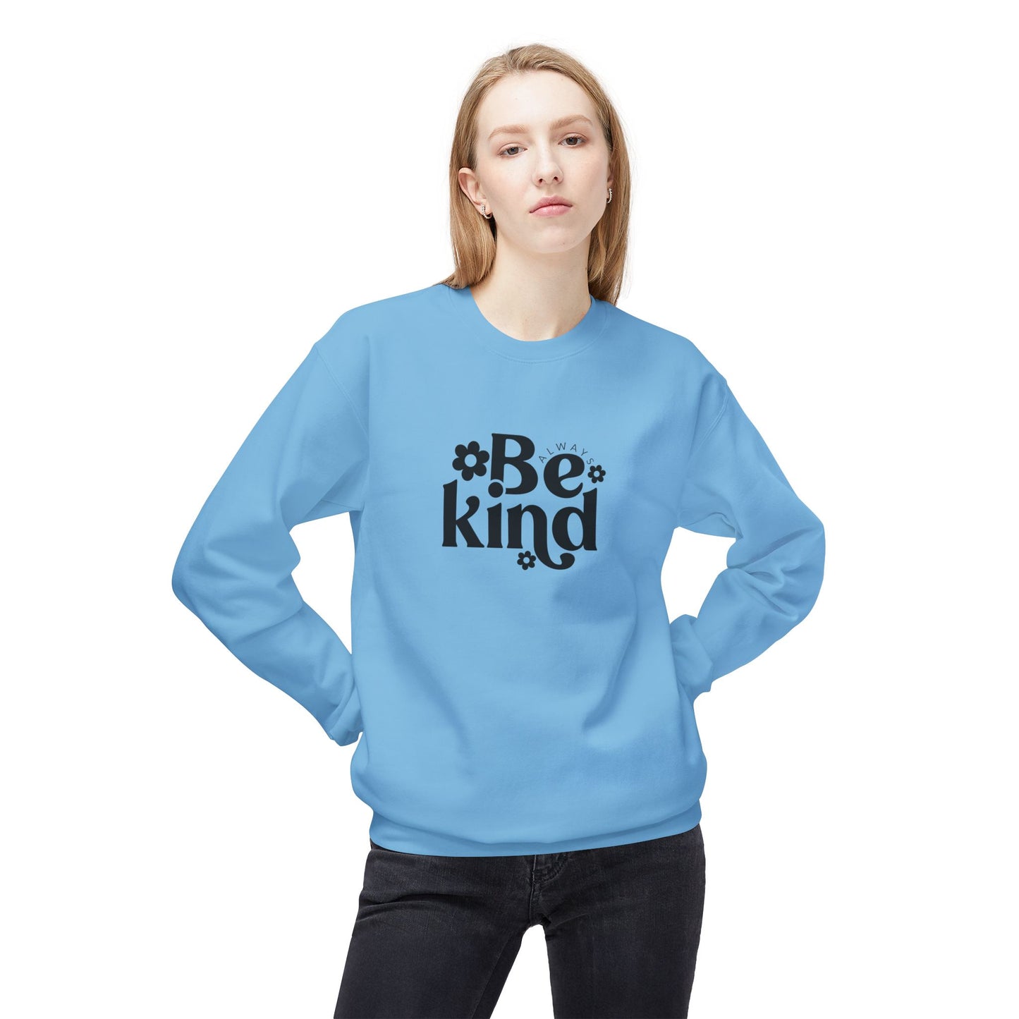 Be Kind Floral Crewneck Unisex Sweatshirt