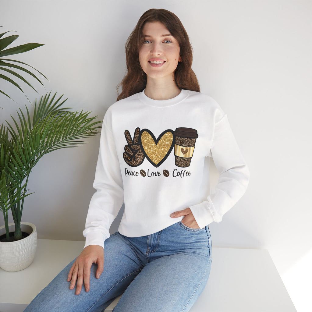 Peace, Love & Coffee — Women Sweatshirt