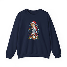 Cute Christmas Holiday Stack of Kittens Sweatshirt