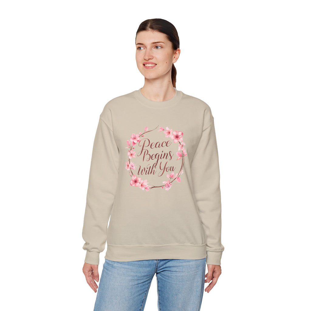Peace Begins With You- Women Sweatshirt .