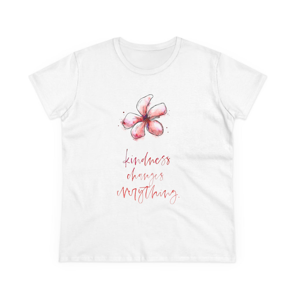 Kindness Changes Everything Floral  Women T-Shirt