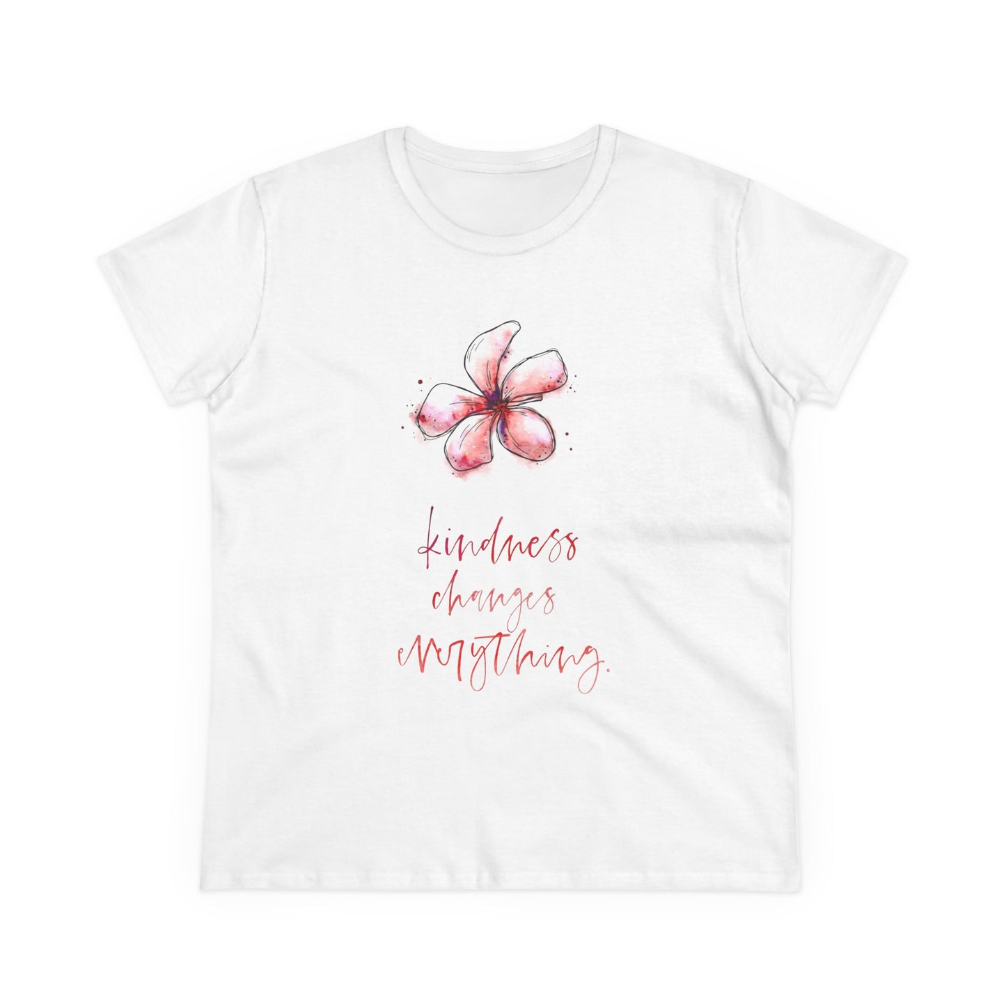 Kindness Changes Everything Floral  Women T-Shirt