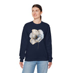 Soft Blue Poppy Design — Women Sweatshirt