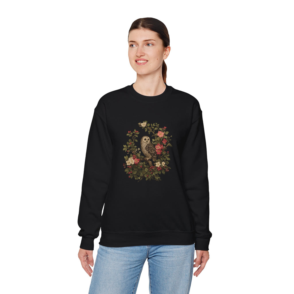 Owl & Wildflower Crewneck Sweatshirt.