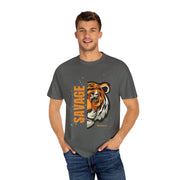 Savage Tiger Graphic Tee, Unisex T-shirt for Bold Fashion, Streetwear Essentials, Animal Lover Gift, Casual Everyday Wear