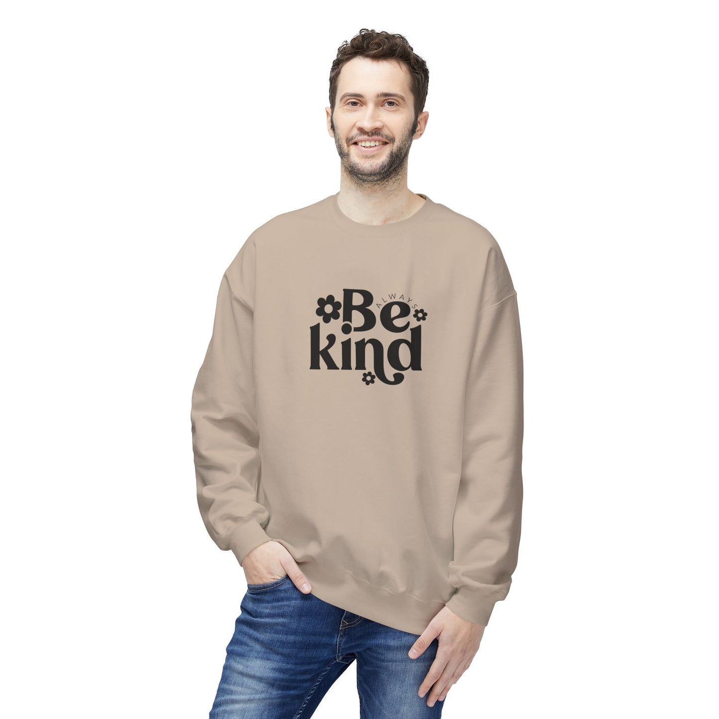 Be Kind Floral Crewneck Unisex Sweatshirt