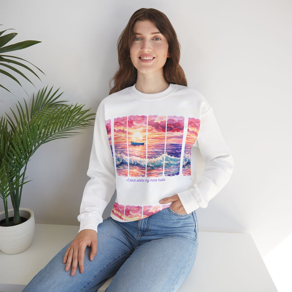 Sunset Ocean Crewneck Women Sweatshirt.