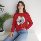Soft Blue Poppy Design — Women Sweatshirt