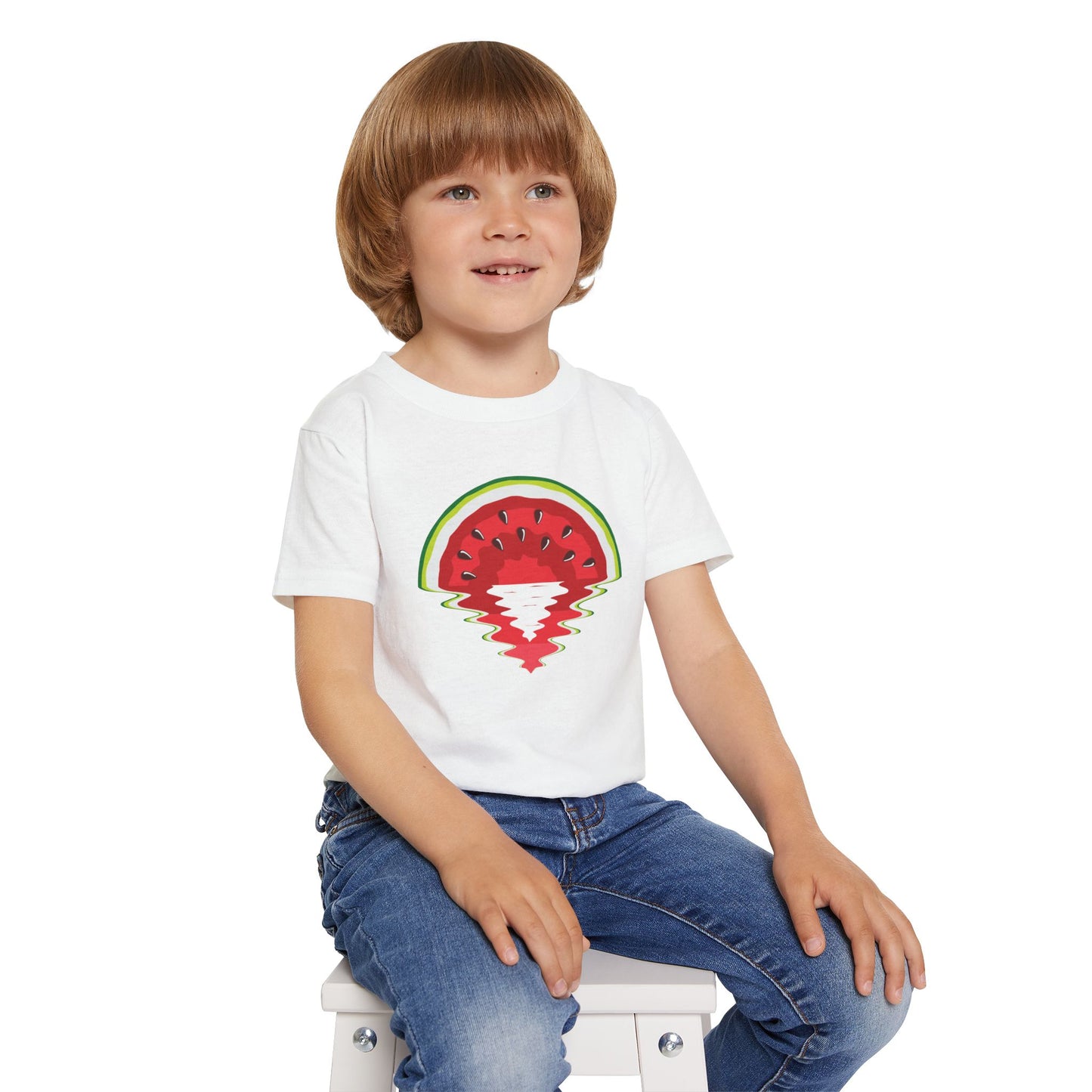 Watermelon Sunset Toddler T-shirt, Cute Kids Summer Tee