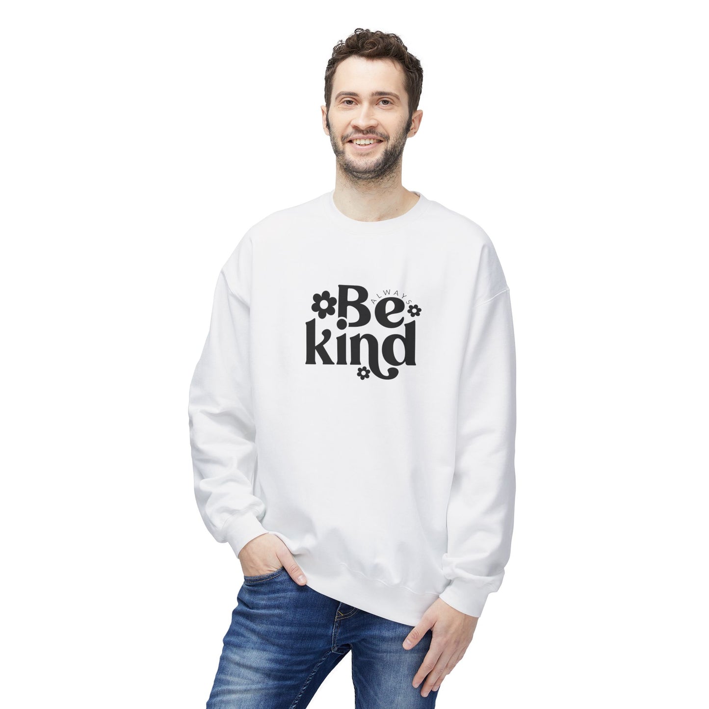 Be Kind Floral Crewneck Unisex Sweatshirt