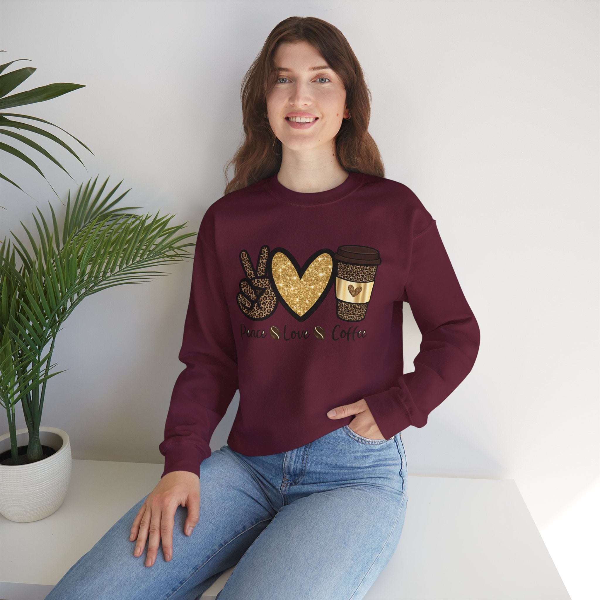 Peace, Love & Coffee — Women Sweatshirt